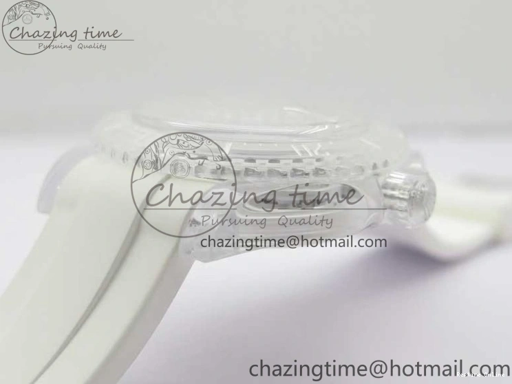 0128 Submariner Phantomlab Transparent KZF Best Edition Blue Fruit Dial on White Rubber Strap VR Classic 2563